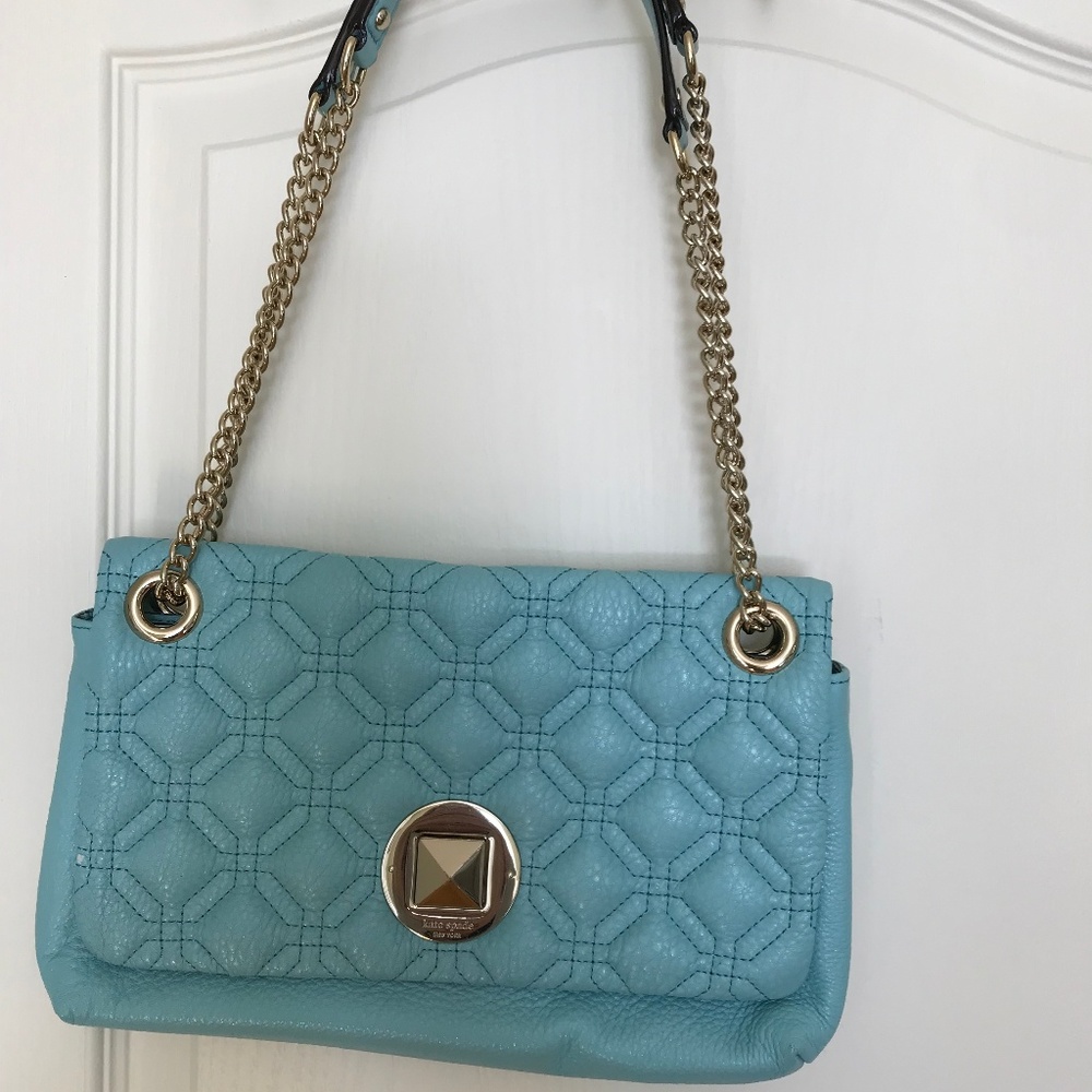 Kate Spade Quilted Handbag in Teal/Turquoise